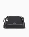 Armani Exchange Asv Lock Shoulder Bag In Black