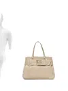 Armani Exchange Handbag With Asv Logo Detail In Neutral