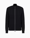 Armani Exchange Zip-up Knitted Jacket In Black