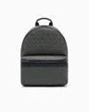 Armani Exchange Asv Recycled Fabric Allover Logo Backpack In Green