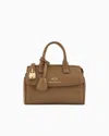 Armani Exchange Asv Small Handbag With Padlock And Metal Details In Beige