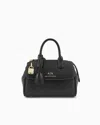 Armani Exchange Asv Small Handbag With Padlock And Metal Details In Black