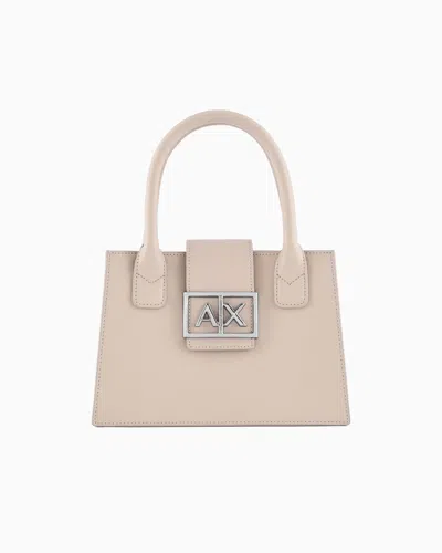 Armani Exchange Asv Small Trapeze Handbag In White