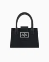 Armani Exchange Asv Small Trapeze Handbag In Black