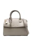 Armani Exchange Asv Trunk Padlock Tote Bag In Gray