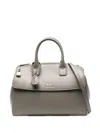 Armani Exchange Asv Trunk Padlock Tote Bag In Gray