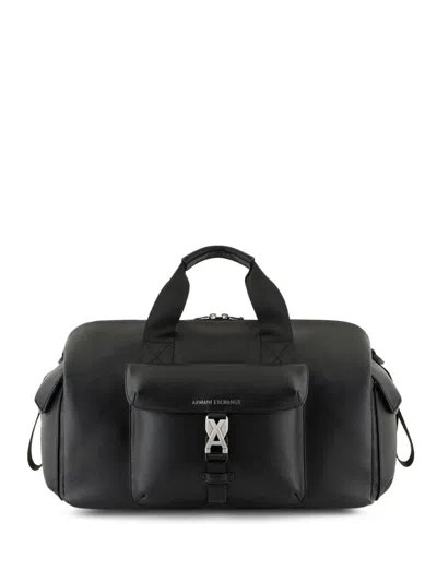 Armani Exchange Asv Weekend Bag In 黑色