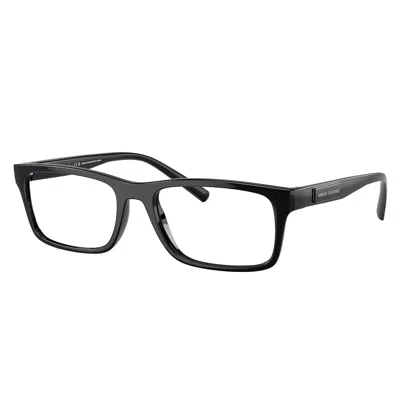 Armani Exchange Ax 3115 8158 55mm Unisex Rectangle Eyeglasses 55mm In Black