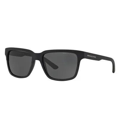 Armani Exchange Ax 4026s 812287 56mm Unisex Square Sunglasses In Black