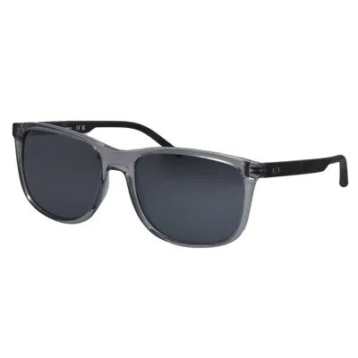 Armani Exchange Ax 4070s 82396g 57mm Unisex Pillow Sunglasses In Grey