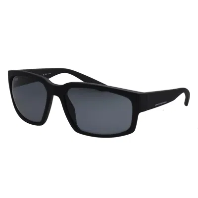 Armani Exchange Ax 4142su 807887 61mm Unisex Rectangle Sunglasses In Black