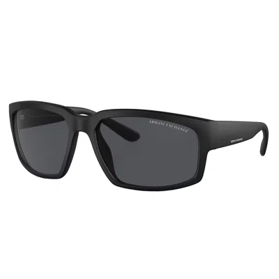 Armani Exchange Ax 4142su 807887 61mm Unisex Rectangle Sunglasses In Black