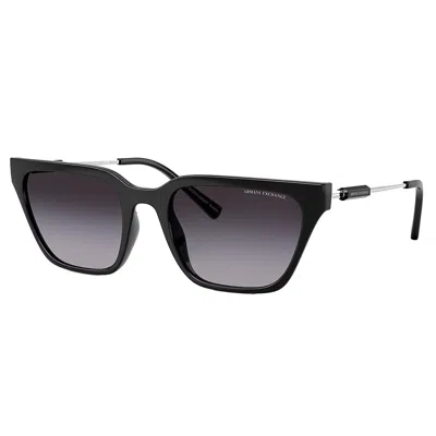 Armani Exchange Ax 4158s 81588g 55mm Womens Cat-eye Sunglasses In Gradient Grey