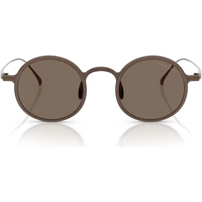 Armani Exchange Ax  46mm Small Phantos Sunglasses In Brown