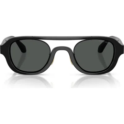 Armani Exchange Ax  48mm Irregular Sunglasses In Black