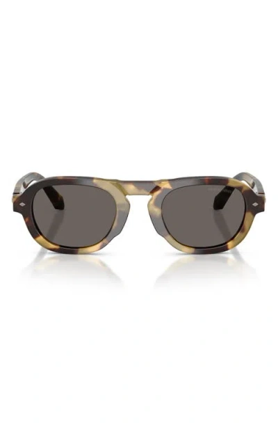 Armani Exchange Ax  49mm Pillow Sunglasses In Brown