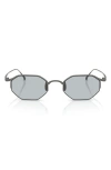 Armani Exchange Ax  49mm Rectangular Sunglasses In Blue