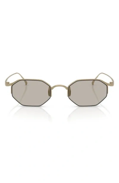 Armani Exchange Ax  49mm Rectangular Sunglasses In Gray