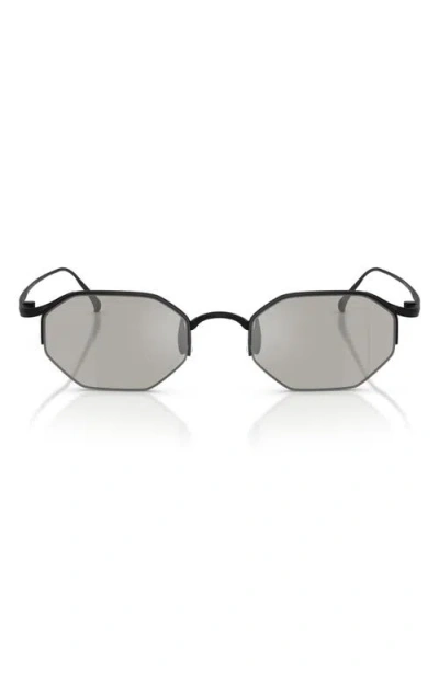 Armani Exchange Ax  49mm Rectangular Sunglasses In Gray