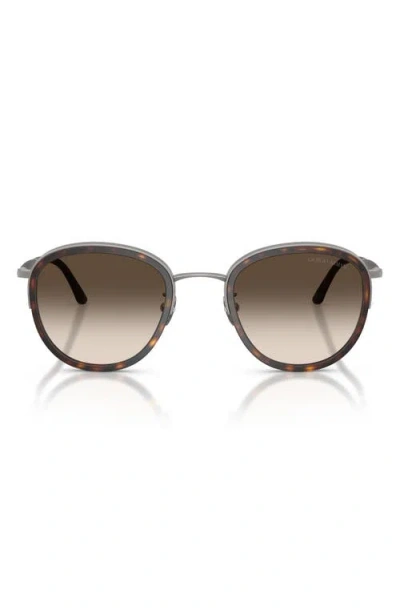 Armani Exchange Ax  49mm Small Phantos Sunglasses In Brown