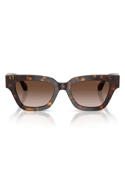 Armani Exchange Ax  50mm Gradient Cat Eye Sunglasses In Brown