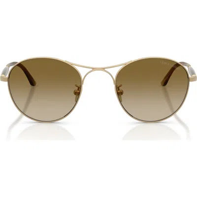 Armani Exchange Ax  50mm Gradient Round Sunglasses In Brown