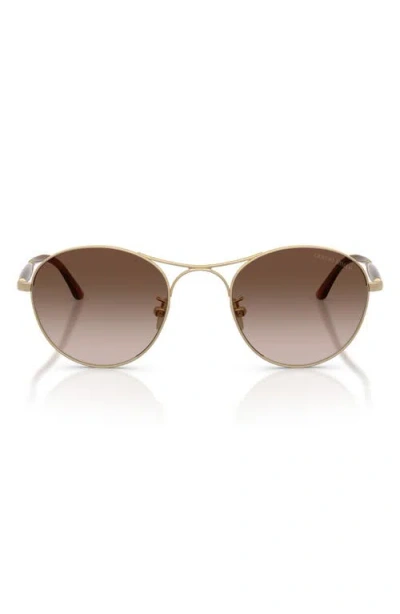 Armani Exchange Ax  50mm Round Sunglasses In Gold