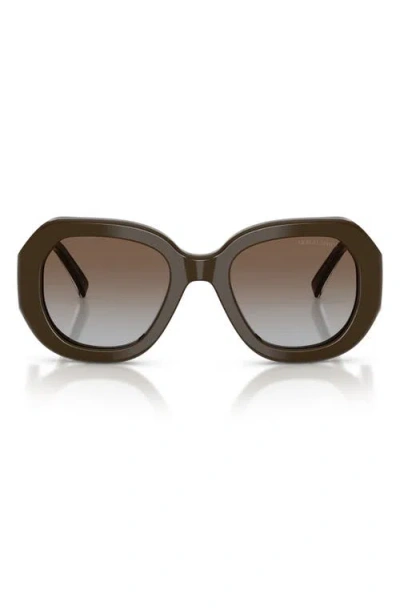 Armani Exchange Ax  51mm Gradient Square Sunglasses In Green