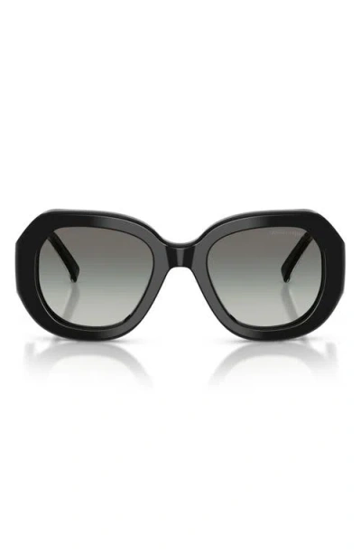 Armani Exchange Ax  51mm Gradient Square Sunglasses In Metallic