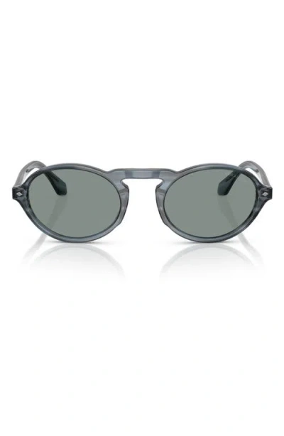 Armani Exchange Ax  52mm Oval Sunglasses In Gray