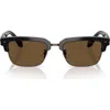 Armani Exchange Ax  52mm Rectangular Sunglasses In Orange