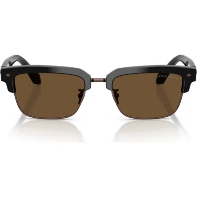 Armani Exchange Ax  52mm Rectangular Sunglasses In Orange