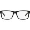 Armani Exchange Ax  53mm Rectangular Optical Glasses In Black