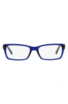Armani Exchange Ax  53mm Rectangular Optical Glasses In Blue