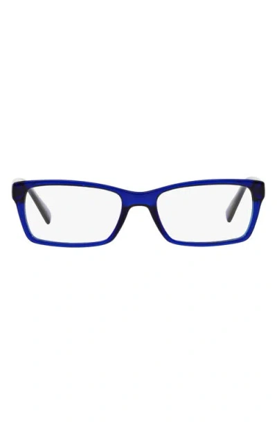 Armani Exchange Ax  53mm Rectangular Optical Glasses In Blue