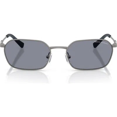 Armani Exchange Ax  54mm Irregular Sunglasses In Burgundy