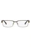 Armani Exchange Ax  54mm Rectangular Optical Glasses In Brown