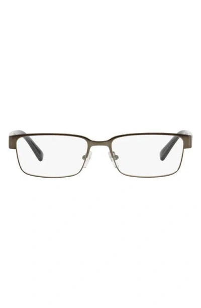 Armani Exchange Ax  54mm Rectangular Optical Glasses In Brown
