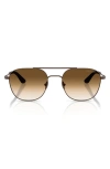 Armani Exchange Ax  54mm Rectangular Sunglasses In Brown