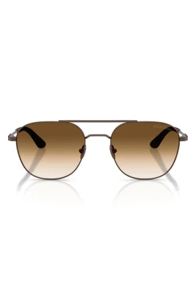 Armani Exchange Ax  54mm Rectangular Sunglasses In Brown