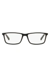 Armani Exchange 55mm Rectangle Optical Glasses In Black