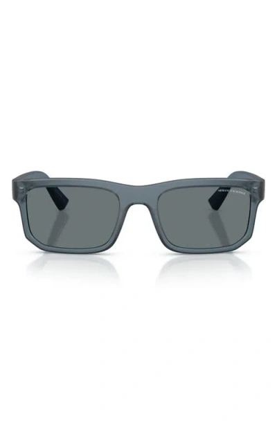 Armani Exchange Ax  56mm Square Sunglasses In Gray
