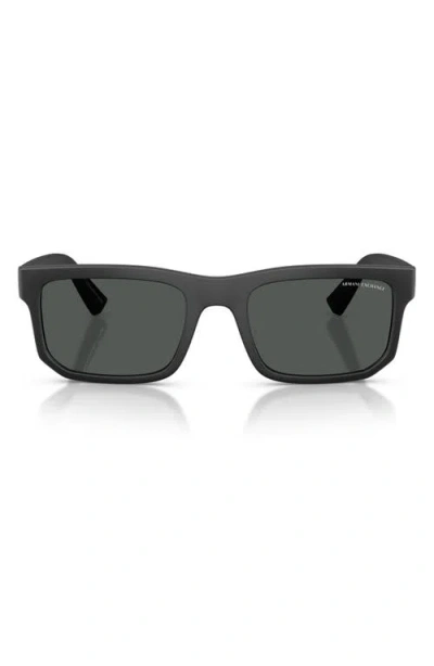 Armani Exchange Ax  56mm Square Sunglasses In Black