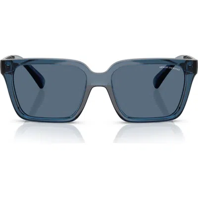 Armani Exchange Ax  56mm Square Sunglasses In Blue