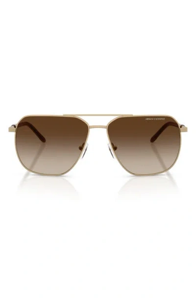 Armani Exchange Ax  59mm Pilot Sunglasses In Neutral