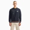 Armani Exchange Man Sweatshirt Navy Size L Cotton, Polyester, Elastane