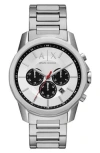 Armani Exchange Ax  Bracelet Strap Chronograph Watch, 44mm In Silver