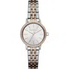 Armani Exchange Ax  Crystal Two-tone Bracelet Watch, 30mm In Silver
