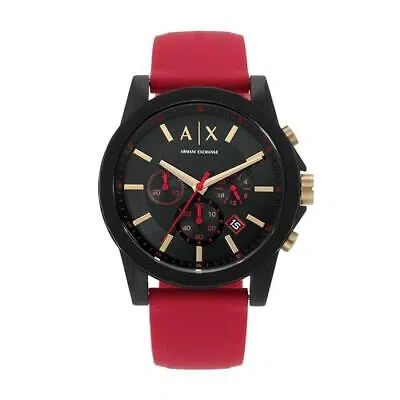 Pre-owned Armani Exchange [a|x ] Watch Outerbanks Ax7152set Men's Red