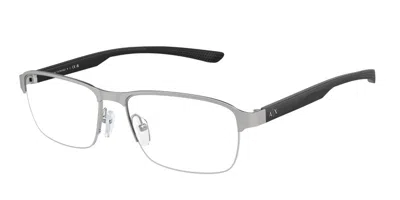 Armani Exchange Ax1061 6045 Men's Glasses Silver Size 57 - Free Lenses - Blue Light Block Available In Matte Silver